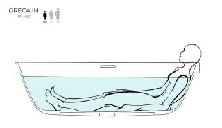 Ванна из искусственного камня Salini Greca In S-Stone 104821MRH 180x80см RAL снаружи